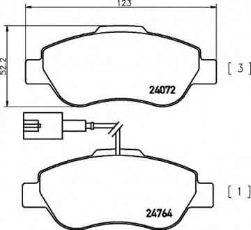 Комплект тормозных колодок, дисковый тормоз MINTEX MDB3019 (фото 1)