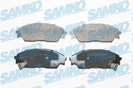 Комплект тормозных колодок дисковый тормоз SAMKO 5SP071 (фото 1)