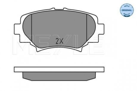 Комплект тормозных колодок дисковый тормоз MEYLE 0252587814 (фото 1)