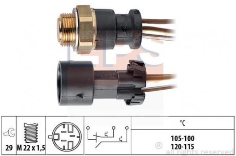 Термовыключатель вентилятора радиатора EPS 1 850 668 (фото 1)
