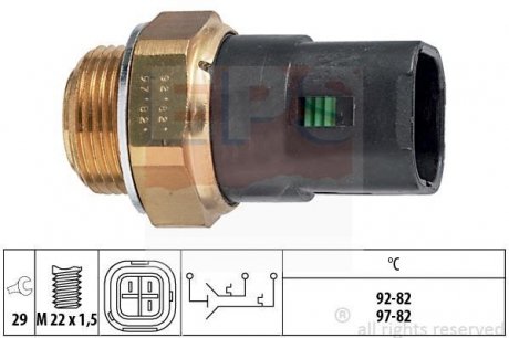 Термовыключатель вентилятора радиатора EPS 1 850 628 (фото 1)