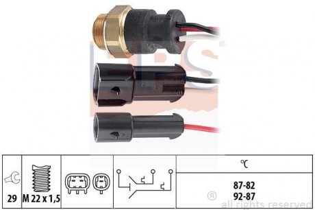 Термовыключатель вентилятора радиатора EPS 1 850 611 (фото 1)