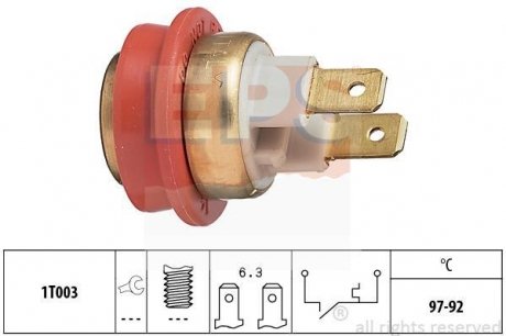 Термовыключатель вентилятора радиатора EPS 1 850 093