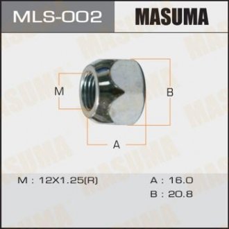 Гайка 12x1.25, под ключ=21мм Masuma MLS-002 (фото 1)