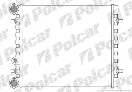 Радиатор Skoda Octavia 1.4, 1.6 09.96- Polcar 954108A1 (фото 1)