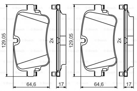 Комплект гальмівних колодок з 4 шт. дисків Bosch 0 986 495 426 (фото 1)