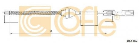 Трос, стояночная тормозная система COFLE '105382' (фото 1)