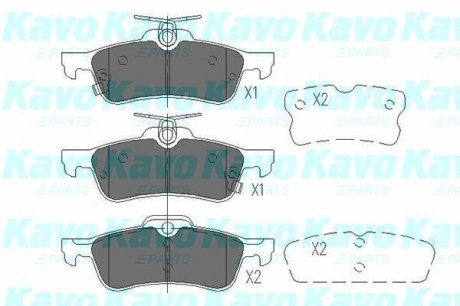 Комплект гальмівних колодок KAVO KBP-9106 (фото 1)