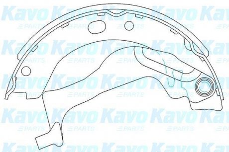 Комплект тормозных колодок KAVO KBS9909 (фото 1)