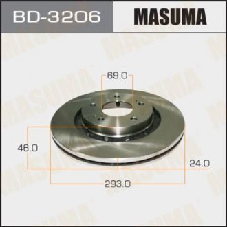 Диски тормозные, комплект Masuma BD3206 (фото 1)