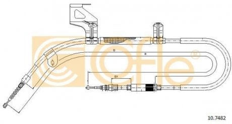 Трос стояночного тормоза COFLE 10.7482 (фото 1)