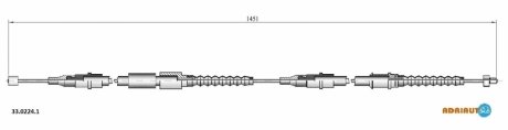 Трос стояночного тормоза ADRIAUTO 33.0224.1 (фото 1)