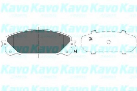 Гальмівні колодки перед. Lexus RX 08-15/Toyota RAV4 12- (advics) KAVO KBP9116 (фото 1)
