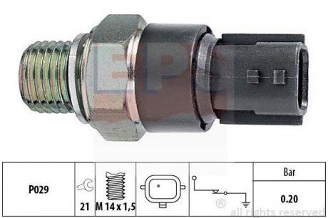Датчик тиску масла Dacia Logan/Sandero 1.4 04- EPS 1 800 189 (фото 1)