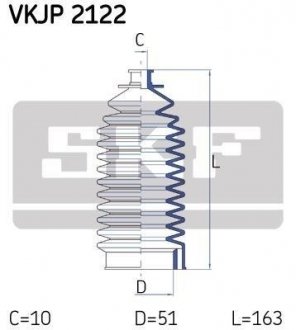 Пыльник рулевой рейки SKF VKJP 2122 (фото 1)