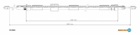 Трос ручного тормоза ADRIAUTO 07.0261 (фото 1)