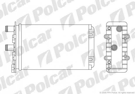 Радіатор пічки VW Transporter T4 (Trunk Cabin) 1.8-2.8/D 90- Polcar 9566N84 (фото 1)
