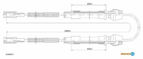 Трос зупиночних гальм ADRIAUTO 11.0257.1 (фото 1)