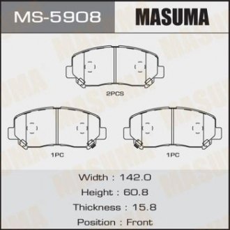 Колодки тормозные Masuma MS-5908 (фото 1)