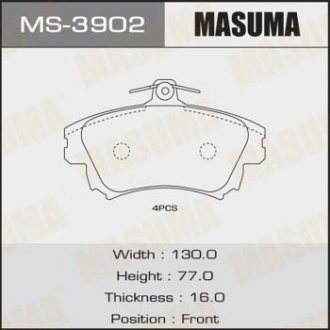 Колодки дисковые Masuma MS3902 (фото 1)