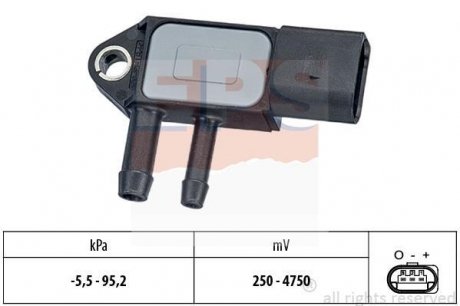 Датчик тиску випускних газів VW Jetta V,Touareg 2.5TDI/Audi Q7 3.0-6.0TDI 09-> EPS 1 993 263 (фото 1)