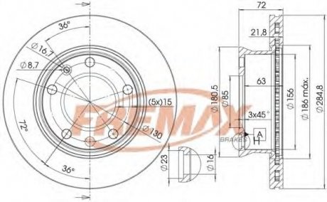 Тормозной диск Fremax BD-0187 (фото 1)