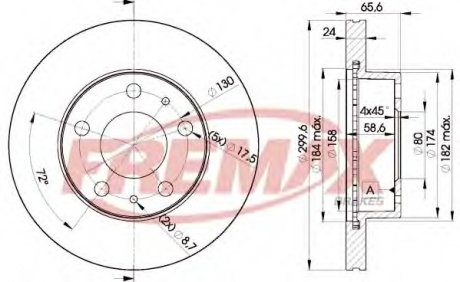 Тормозной диск Fremax BD-4682 (фото 1)