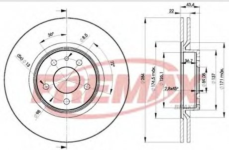 Тормозной диск Fremax BD-1548 (фото 1)