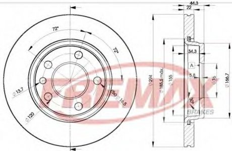 Тормозной диск Fremax BD-3021 (фото 1)