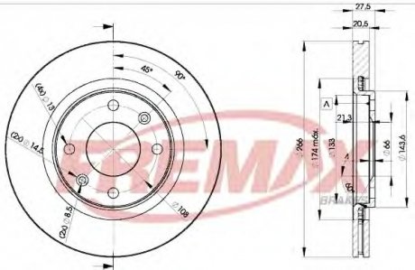 Тормозной диск Fremax BD-4697 (фото 1)