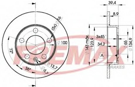 Тормозной диск Fremax BD-5601 (фото 1)