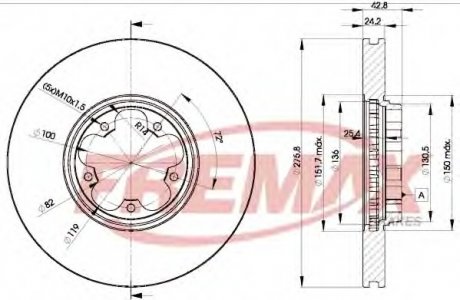 Тормозной диск Fremax BD-5612 (фото 1)