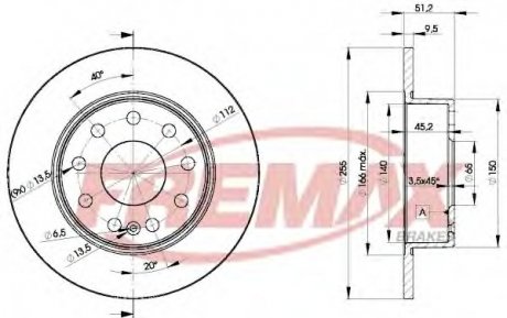 Тормозной диск Fremax BD-5616 (фото 1)