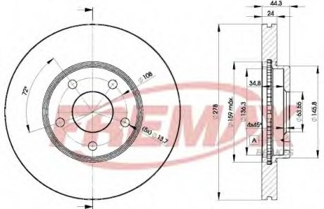 Тормозной диск Fremax BD-5980 (фото 1)