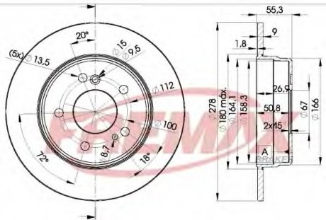 Тормозной диск Fremax BD-0412 (фото 1)