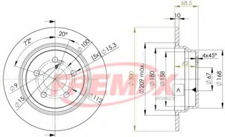 Тормозной диск Fremax BD-0413 (фото 1)