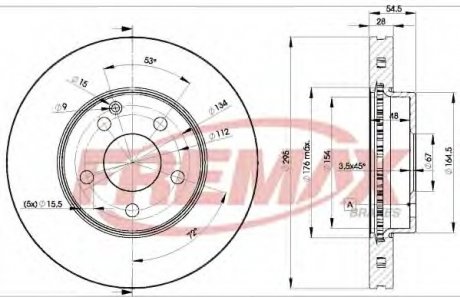 Тормозной диск Fremax BD-0812 (фото 1)