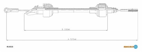 Трос зчеплення ADRIAUTO 45,0116 (фото 1)