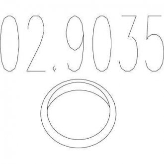 Монтажное кольцо выхлопной системы (D(внутр.) - 54 мм; D(наружн.) - 68,5 мм; Высота - 14,5 мм) MTS 02.9035