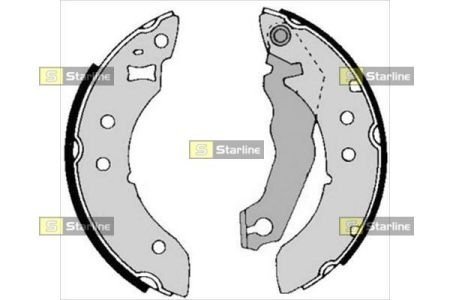 Тормозные колодки барабанные, к-кт. STARLINE BC 01390 (фото 1)