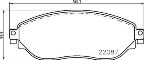 Тормозные колодки дисковые, к-кт. BREMBO P59 082 (фото 1)