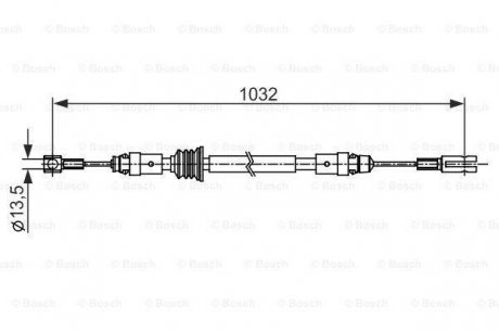 Трос, стояночная тормозная система Bosch 1 987 482 548 (фото 1)