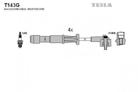 Кабель зажигания, к-кт Ford Tesla T143G (фото 1)