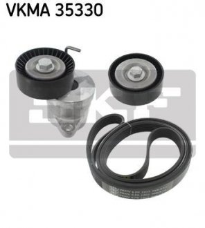 Комплект поліклиновий (ремінь+ролики) SKF VKMA 35330 (фото 1)