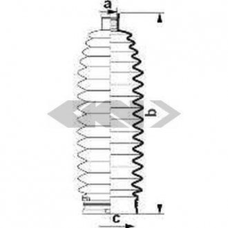 Пильовик рульового механізма GKN/Spidan 84011 (фото 1)