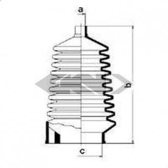Пыльник рулевого механизма GKN/Spidan 83724 (фото 1)