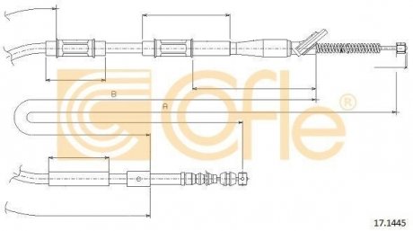 Трос стояночного тормоза COFLE 17.1445 (фото 1)