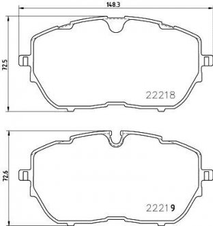 Гальмівні колодки дискові BREMBO P 61 128 (фото 1)