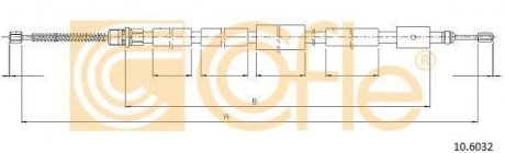 Трос стояночного тормоза COFLE 10.6032 (фото 1)