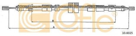 Трос стояночного тормоза COFLE 10.6025 (фото 1)